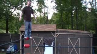 Swanton Bomb  How to do Jeff Hardys Swanton Bomb prowrestling move [upl. by Lateh115]