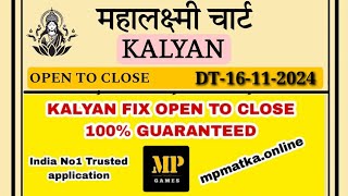 16112024 Kalyan Matka Today Satta Matka Guessing Kalyan Chart Kalyan Matka Trick Today Kalyan Open [upl. by Ike]