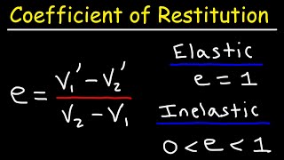 Coefficient of Restitution  Inelastic Collisions and Elastic Collisions  Physics [upl. by Yankee555]