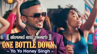 One Bottle Down FULL VIDEO SONG slowed and reverb  Yo Yo Honey Singh  TSERIES [upl. by Connie]