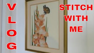 Cross Stitching Vlog Letistitch Riolis Joy sunday Canvases WIP [upl. by Alyworth]