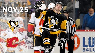 Game Recap Penguins vs Flames 112519  Letang Returns and Galchenyuk Scores [upl. by Hguh]