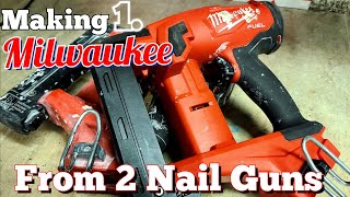 Making 1 working Mikwaukee nailer out of 2 [upl. by Sacha]