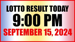 Lotto Result Today 9pm Draw September 15 2024 Swertres Ez2 Pcso [upl. by Sothena]