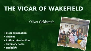 THE VICAR OF WAKEFIELD by OLIVER GOLDSMITH தமிழ் explanation  I MA ENG  FICTION [upl. by Terencio]