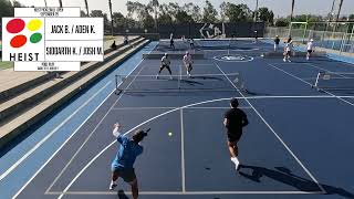 4800 Heist Pickleball Open Group A Jack BrangerAden Karacsony vs Siddarth KusumaJosh Maya [upl. by Lauter]