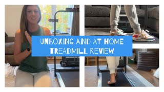 Reviewing and Unboxing The Home Fitness Code Treadmill  Space Saving Simple  At Home Treadmill [upl. by Amsirahc]