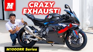 New LOUD Exhaust For Our BMW M1000RR  SC Project Slip On Install [upl. by Florentia]