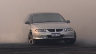 Commodore Burnout at the Ford v Holden Drag Meet [upl. by Grishilda54]