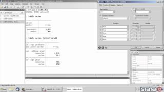 Combining crosstabs and descriptives in Stata® [upl. by Sivrat]