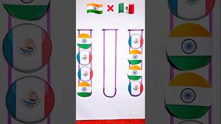 short Flag matching game  trending IND🇮🇳×MEXICO🇲🇽 drawing art independenceday shorts [upl. by Amzu623]