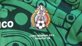 Mexico world cup jersey 98 copa mundial francia [upl. by Giannini]