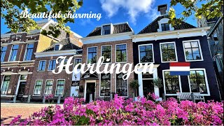 Harlingen harbor town \ Netherlands \4K walk \ Beautiful charming [upl. by Aubyn]