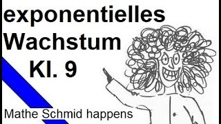 Exponentielles Wachstum yc qx Klasse 9  Mathematik vom Mathe Schmid [upl. by Anaic]