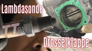 Lambdasonde wechseln Drosselklappe reinigen audi TT 8N 18T [upl. by Llerraf]