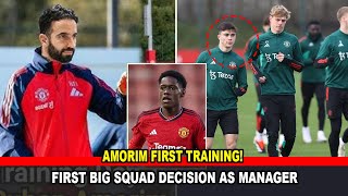 Ruben Amorim First TRAINING blocks Man Utd from selling player in first big squad decision [upl. by Lyrrad]