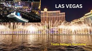 LAS VEGAS Tiesto bellagio fountains  water show [upl. by Ralfston726]