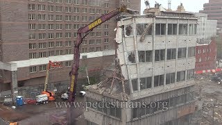 Column Buckles 030 During Demolition [upl. by Wyne]