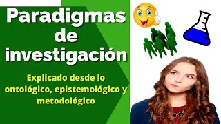 PARADIGMAS DE INVESTIGACIÓN 🔬🔬explicados desde lo Ontológico epistemológico y metodológico [upl. by Akyre983]