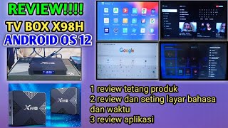 review tv box x98h android 12 [upl. by Tavish]