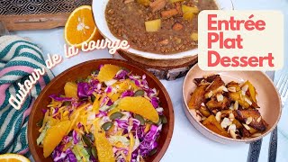 Idées recettes courge à la poêle  Entrée plat dessert vegan [upl. by Haram34]