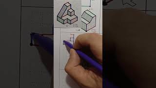 Resolución de ejercicio2 dibujo isometrico tutorial [upl. by Keffer]