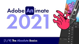 Adobe Animate 2021 The Absolute Basics 1  Beginners Tutorial [upl. by Hippel452]