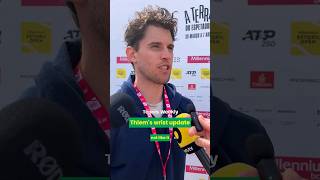 Dominic Thiem gives an update on his wrist injury tennis dominicthiem thiem dominicthiem atp [upl. by Rachael]