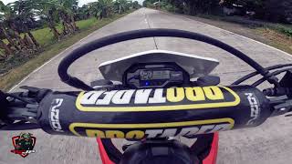 CRF 150L TOP SPEED STOCK ENGINE ONLY ECU REMAP  OPEN PIPE [upl. by Eiramanitsirhc]