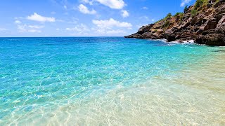 Tropical Beach Ambience 3 Hours of Peaceful Ocean Waves 4K Video [upl. by Nitsrek]