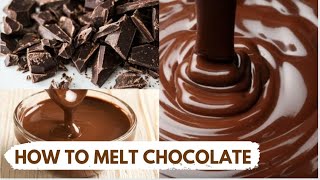 HOW TO MELT CHOCOLATE BEST WAY easy way of melting chocolate on stovetop correct method [upl. by Thais]