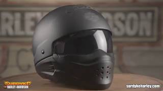 Harley Davidson Pilot 3 in 1 X04 Helmet 98193 17VX Pilot II 3 in 1 X04 Helmet 98301 18VX [upl. by Anialed]