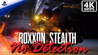 SpiderMan Miles Morales PS5 All Roxxon Labs Stealth NO SPIDERSENSE With Different Suits [upl. by Eimmit]