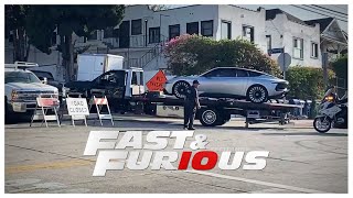 Fast amp Furious 10 DeLorean Alpha 5 on Set in Los Angeles 🎬 [upl. by Stoffel]