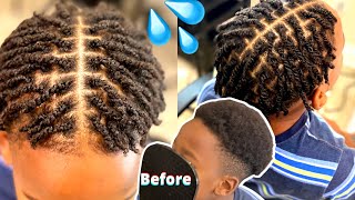 How to TWO strandtwist🧬DOUBLEon SHORT Men hair💦🔥MoistNo Rubber bandJUICY [upl. by Kelton]