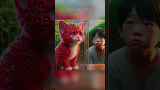 Strawberry Cat 🙀 cat cute catlover [upl. by Tahmosh745]