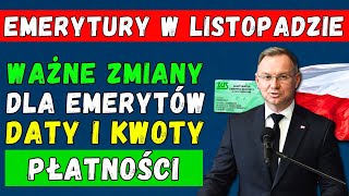 🚨Emerytury w Polsce w listopadzie 2024 roku – daty kwoty i nadchodzące zmiany [upl. by Aliber]