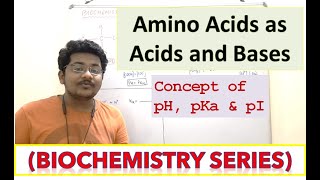 4 pH pKa and pI  Amino acids as acids and bases  Biochemistry series [upl. by Adnavoj819]