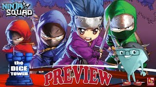 quotNINJA SQUADquot a Dice Tower Preview  with Boardgame Corner [upl. by Eedak]