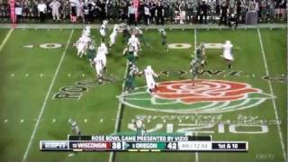 Oregon Highlights vs Wisconsin 2012 Rose Bowl [upl. by Kanya]