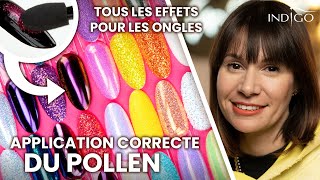 Comment appliquer les poudres sur les ongles  comment les appliquer et fixer Indigo Nails Français [upl. by Foscalina]