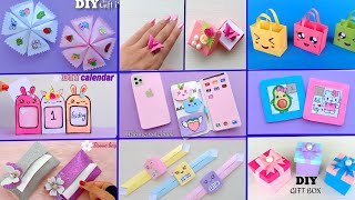 9 EASY CRAFT IDEAS  School Craft Idea  DIY Origami Craft  School hacks  Paper mini gift idea [upl. by Akerdnuhs940]