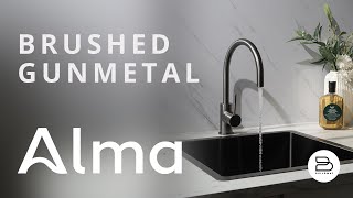 Buildmat  Almas Premium Brushed Gunmetal Sinks [upl. by Yeltrab]