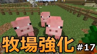 【マインクラフト】素人マイクラ実況 PART17 牧場強化 [upl. by Orapma613]