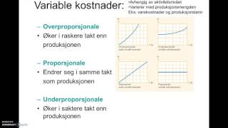 Bedrifsøkonomi del 1 Introduksjon  Kostnadsbegreper [upl. by Bradway257]