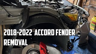 Quick Overview  20182022 Accord Fender Removal [upl. by Adel]