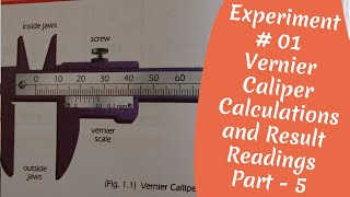 Vernier Calliper Calculation and Result Prt 5 Class 11th Physics Practical FSC Physics Practical [upl. by Cochard34]