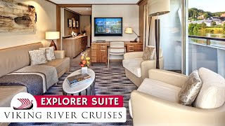 Viking River Cruises  Explorer Suite Full Walkthrough Tour amp Review 4K  Viking Longship [upl. by Nahrut751]