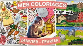 MES COLORIAGES HORS DISNEY TERMINÉS JANVIERFEVRIER [upl. by Dorfman]