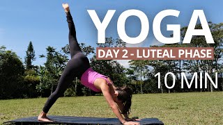 10 MIN FULL BODY YOGA  Stretch amp Relax  Beginner Friendly  Day 2 Luteal Phase [upl. by Eivets744]